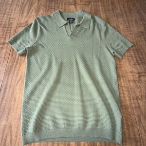 Daniel Hechter Men's Polo Knit Top Short Sleeve Pullover Green‎ Size Small NWT